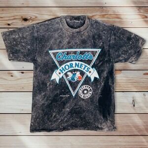 C3 Vintage Charlotte Hornets shirt top Nutmeg‎ Mills 1988 80s logo grunge